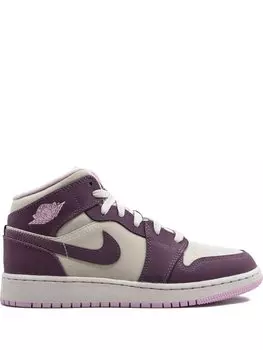 Кроссовки Air Jordan 1 Mid (GS) Jordan Kids, фиолетовый