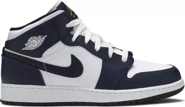 Кроссовки Air Jordan 1 Mid GS Obsidian, синий