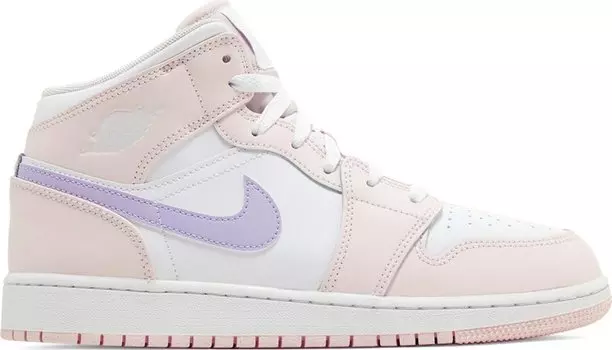 Кроссовки Air Jordan 1 Mid GS 'Pink Wash', розовый