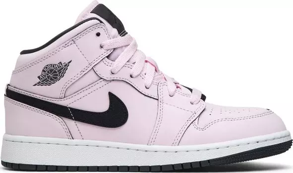 Кроссовки Air Jordan 1 Mid GS Pink Foam, розовый