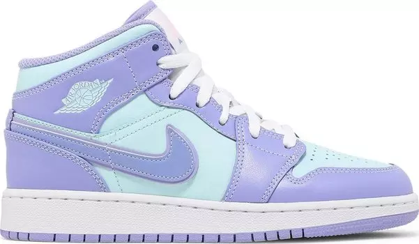 Кроссовки Air Jordan 1 Mid GS Purple Pulse, фиолетовый