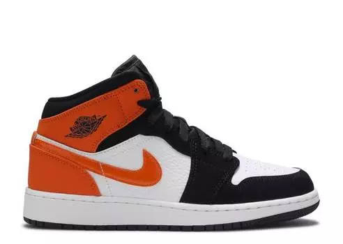 Кроссовки AIR JORDAN 1 MID GS 'SHATTERED BACKBOARD', черный