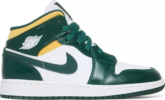 Кроссовки Air Jordan 1 Mid GS Sonics, белый