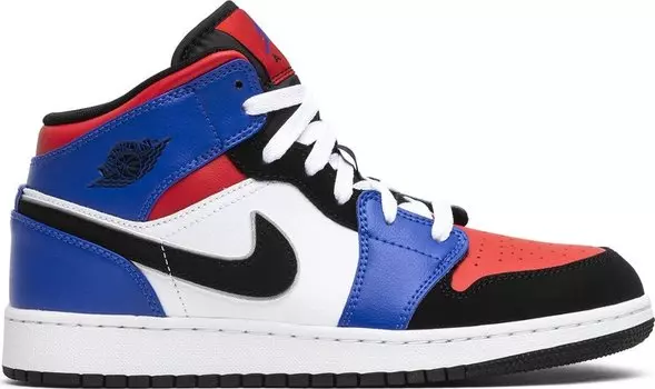 Кроссовки Air Jordan 1 Mid GS Top 3, разноцветный