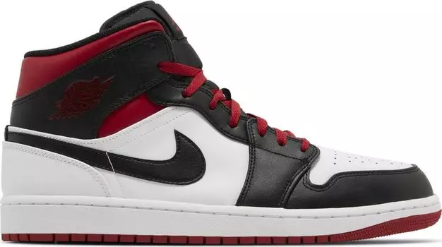 Кроссовки Air Jordan 1 Mid 'Gym Red Black Toe', белый