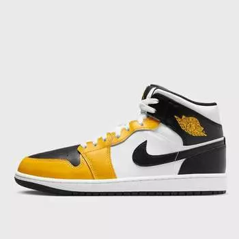 Кроссовки Air Jordan 1 Mid JORDAN, цвет yellow orche/black/white/yellow orche
