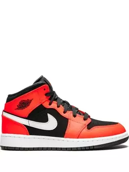 Кроссовки Air Jordan 1 Mid Jordan Kids, красный