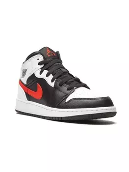 Кроссовки Air Jordan 1 Mid Jordan Kids, черный
