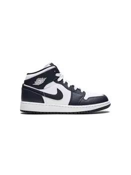 Кроссовки Air Jordan 1 Mid Jordan Kids, белый