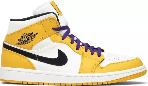 Кроссовки Air Jordan 1 Mid Lakers, золотой