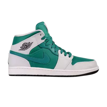 Кроссовки Air Jordan 1 Mid 'Lush Teal', зеленый