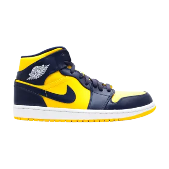 Кроссовки Air Jordan 1 Mid 'Michigan', желтый