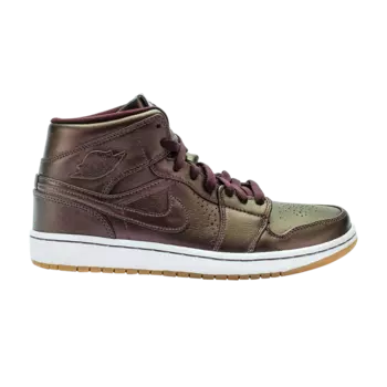 Кроссовки Air Jordan 1 Mid Nouveau 'Deep Burgundy', красный