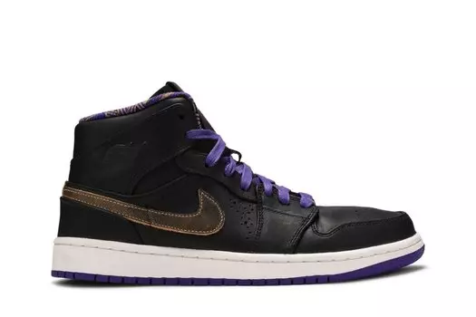 Кроссовки Air Jordan 1 Mid Noveau 'BHM', черный