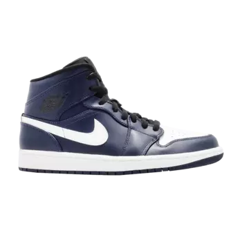 Кроссовки Air Jordan 1 Mid 'Obsidian', белый