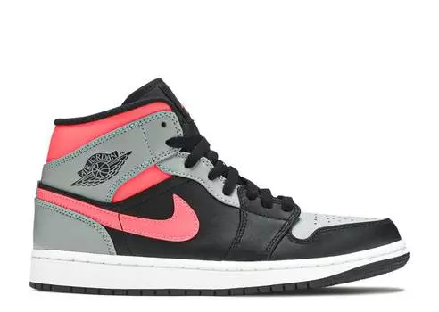 Кроссовки AIR JORDAN 1 MID 'PINK SHADOW', черный