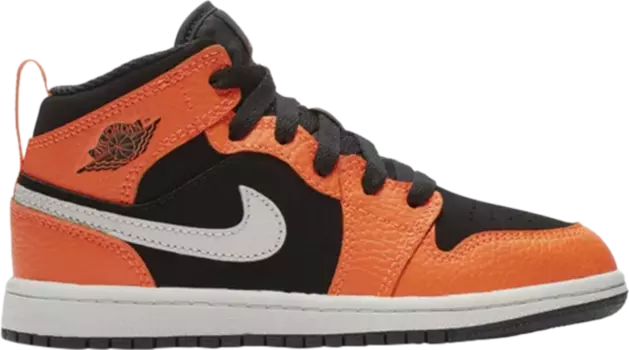 Кроссовки Air Jordan 1 Mid PS Black Cone, оранжевый