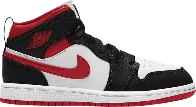 Кроссовки Air Jordan 1 Mid PS Black Gym Red, белый