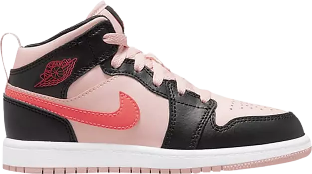 Кроссовки Air Jordan 1 Mid PS Black Pink Crimson, розовый