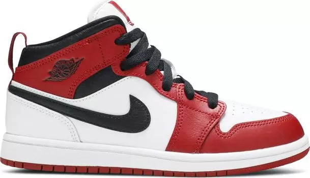 Кроссовки Air Jordan 1 Mid PS Chicago, черно-красный