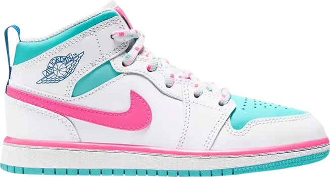 Кроссовки Air Jordan 1 Mid PS Digital Pink, белый