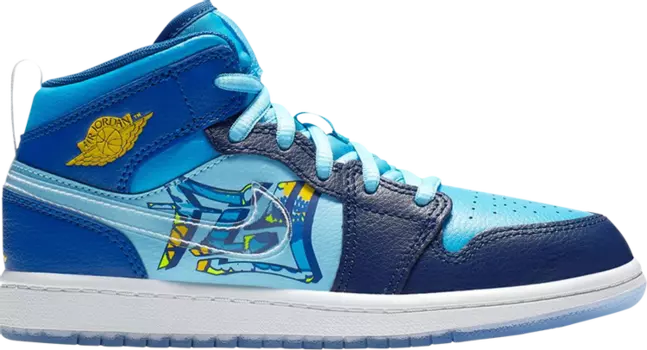 Кроссовки Air Jordan 1 Mid PS Fly, синий