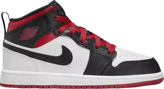 Кроссовки Air Jordan 1 Mid PS 'Gym Red Black Toe', белый