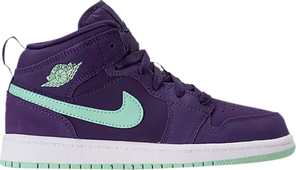 Кроссовки Air Jordan 1 Mid PS Ink Emerald Rise, фиолетовый