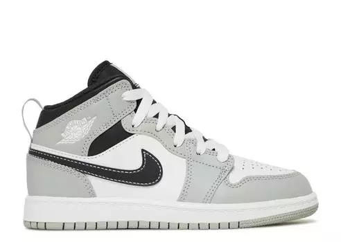 Кроссовки AIR JORDAN 1 MID PS 'LIGHT SMOKE GREY', серый