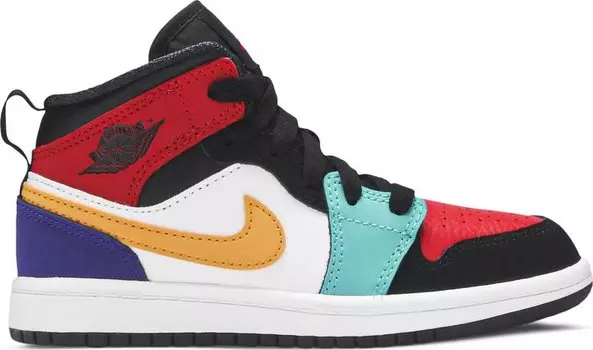 Кроссовки Air Jordan 1 Mid PS Multi-Color, разноцветный