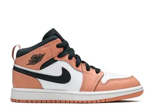 Кроссовки AIR JORDAN 1 MID PS 'PINK QUARTZ', розовый