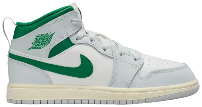Кроссовки Air Jordan 1 Mid PS 'Summit White Pine Green', белый