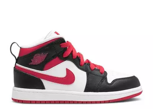 Кроссовки AIR JORDAN 1 MID PS 'WHITE VERY BERRY', черный