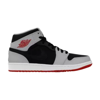 Кроссовки Air Jordan 1 Mid 'Red Grey', черный