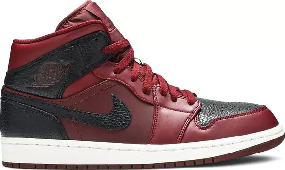 Кроссовки Air Jordan 1 Mid Reverse Banned, темно-красный