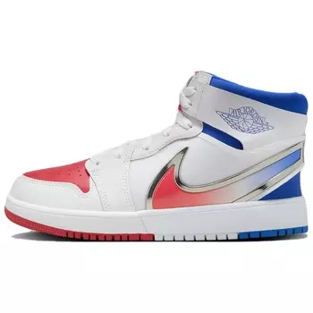 Кроссовки Air Jordan 1 Mid RM EasyOn 'White Racer Blue Red' GS, белый/синий
