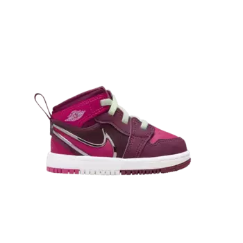 Кроссовки Air Jordan 1 Mid RM EasyOn TD Bordeaux Active Pink, фиолетовый