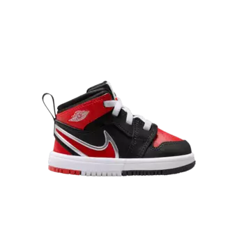 Кроссовки Air Jordan 1 Mid RM EasyOn TD 'Bred', красный