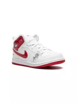 Кроссовки Air Jordan 1 Mid 'Rookie Season' Jordan Kids, белый