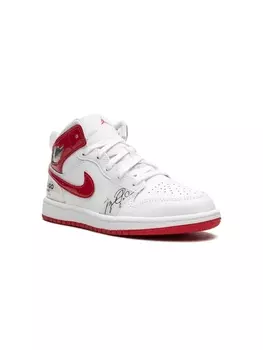 Кроссовки Air Jordan 1 Mid Rookie Season Jordan Kids, белый