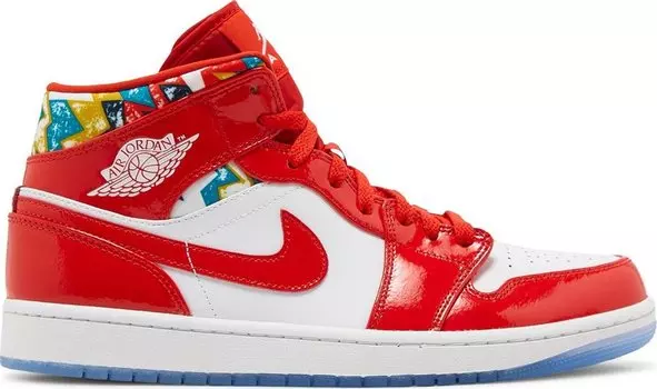 Кроссовки Air Jordan 1 Mid SE Barcelona Sweater, красный