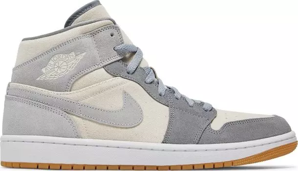 Кроссовки Air Jordan 1 Mid SE Coconut Milk Particle Grey, кремовый