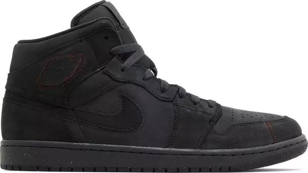 Кроссовки Air Jordan 1 Mid SE Craft 'Dark Smoke Red', черный