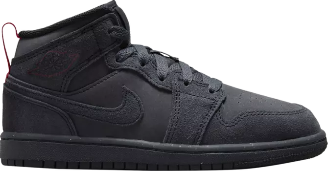 Кроссовки Air Jordan 1 Mid SE Craft PS 'Dark Smoke Red', серый