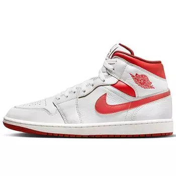 Кроссовки AIR JORDAN 1 MID SE DUNE RED Jordan, цвет White/Red