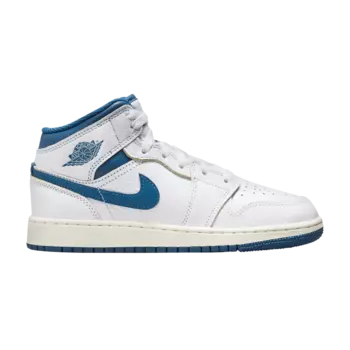Кроссовки Air Jordan 1 Mid SE GS, белый