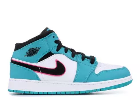 Кроссовки AIR JORDAN 1 MID SE GS 'SOUTH BEACH', зеленый