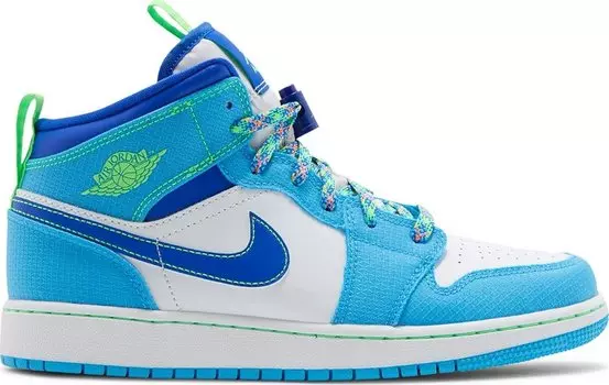 Кроссовки Air Jordan 1 Mid SE GS Sprite, синий
