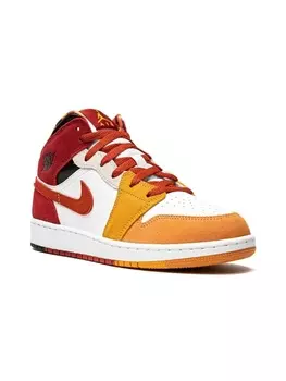 Кроссовки Air Jordan 1 Mid SE Jordan Kids, оранжевый