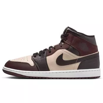 Кроссовки AIR JORDAN 1 MID SE Jordan, цвет Wei/Kiefergrn/Heller Rauch